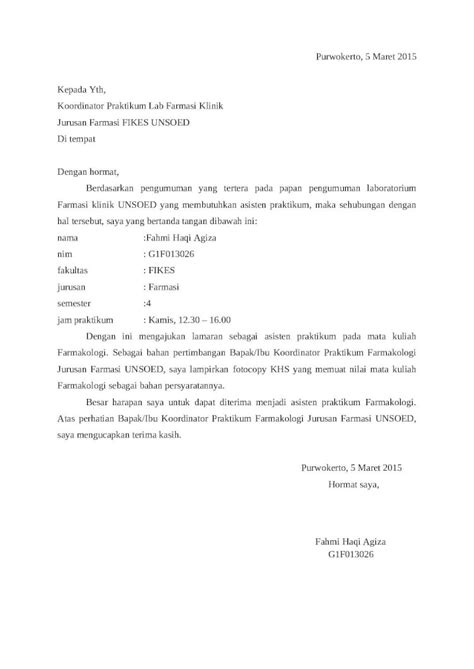 Surat Lamaran Asisten Dosen Contoh Motivation Letter Ml Asisten Hot