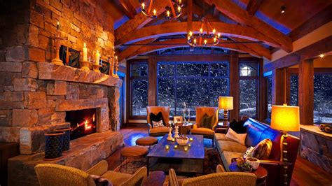 Enjoy The Blizzard Sounds And This Cozy Living Room Crackling