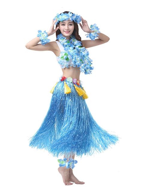 Mistari Hula Grass Skirts For Adults Hula Skirts For Women With Flower