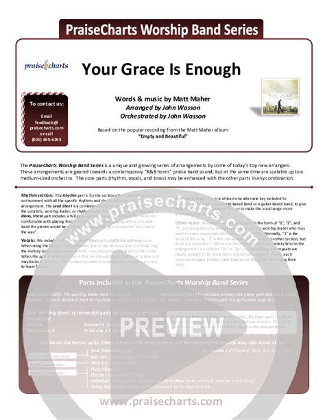 Your Grace Is Enough Matt Maher Praisecharts