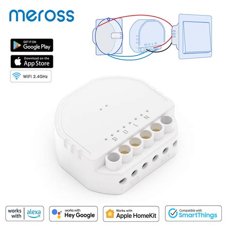 Meross Homekit Wifi Smart Diy Light Switch Module Way Work With Apple