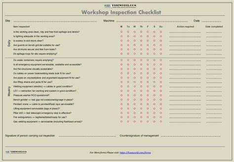 Workshop Safety Guideline and free Posters HSSE WORLD