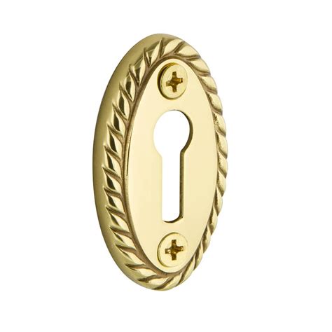 Nostalgic Georgian Rope Escutcheon Keyhole Cover 51 X 29mm Polished Brass