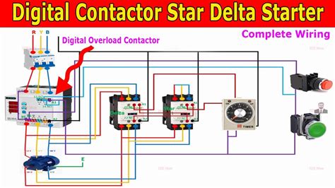 Digital Contactor Star Delta Starter Wiring Connection Diagram Star