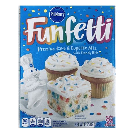 Pillsbury Premium Cake And Cupcake With Candy Bits Baking Mix 1525 Oz Box