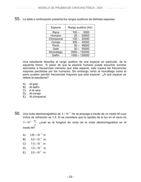 Prueba Modelo Ciencias Fisica Pdf