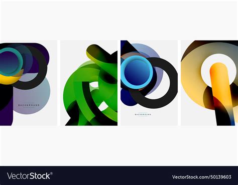 Set Of Abstract Circle Backgrounds Royalty Free Vector Image