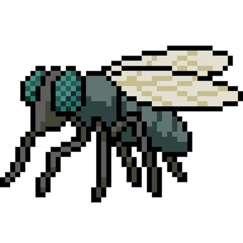 Pixel Art De Una Mosca Peque A Y Fea Vector Premium