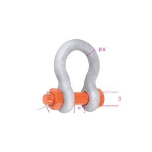 BETA 080319112 8031R K ROBUR Bow Shackles With Safety Bolt High