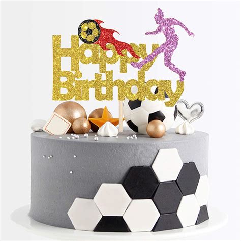 Innoru Gold Pink Glitter Football Happy Birthday Ubuy India