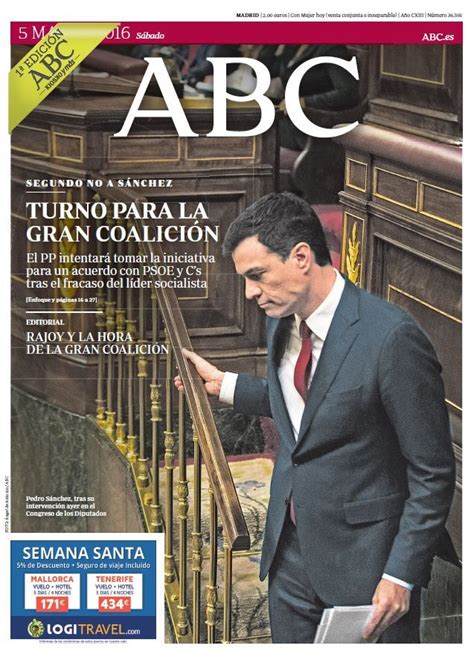 La Portada De Abc Del S Bado De Marzo