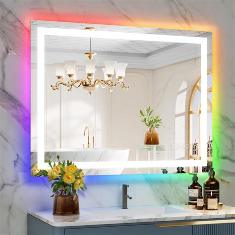 Amazon Yeelait X Inch Rgb Led Bathroom Mirror Front Light And