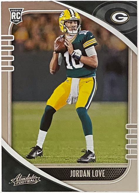 Jordan Love 2020 Panini Absolute Football Green Bay Packers Rookie Card