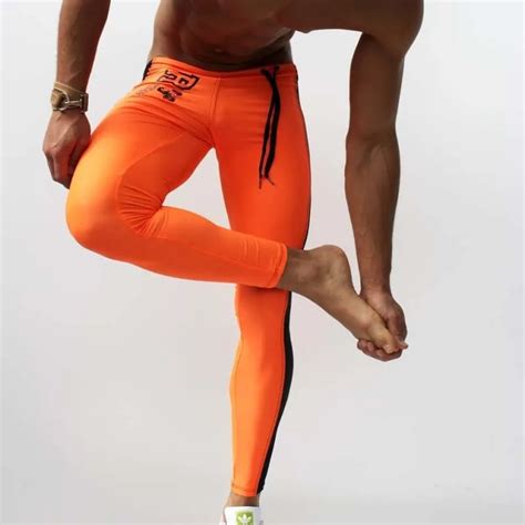 5 Colors Men S Training Pant Spandex Tights Joggers Leggings Pants Low Waist Elastic Sports