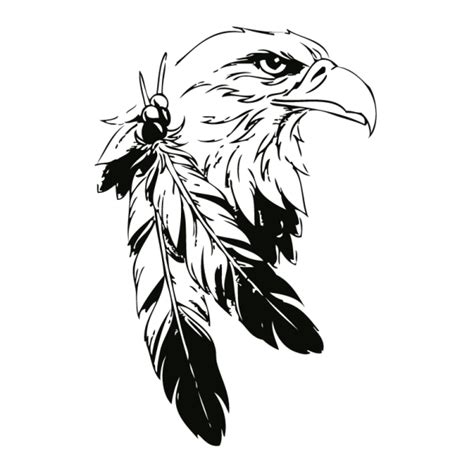 Wandtattoo Indianischer Adlerkopf - Wandprinz.ch | Eagle feather ...