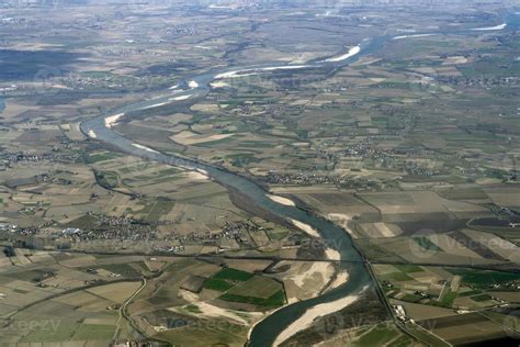 Po River Valley Italy aerial view panorama 17361683 Stock Photo at Vecteezy