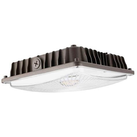 Viribright 250 Watt Equivalent Integrated Led Dark Bronze Weather Resistant Canopy Light 8000