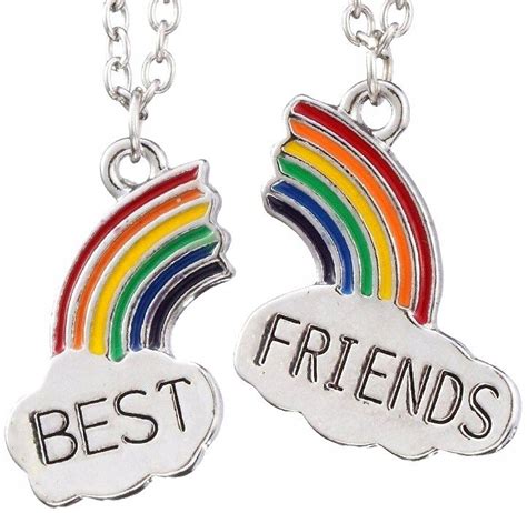 Naszyjniki Dla Przyjaciółek 2W1 Best Friends Tęcza Edibazzar Moda