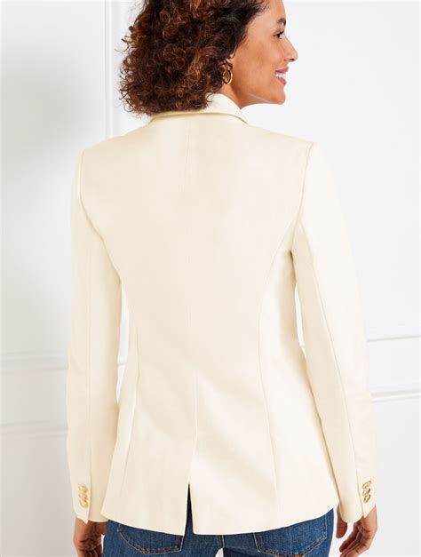 Textured Double Breasted Blazer Talbots