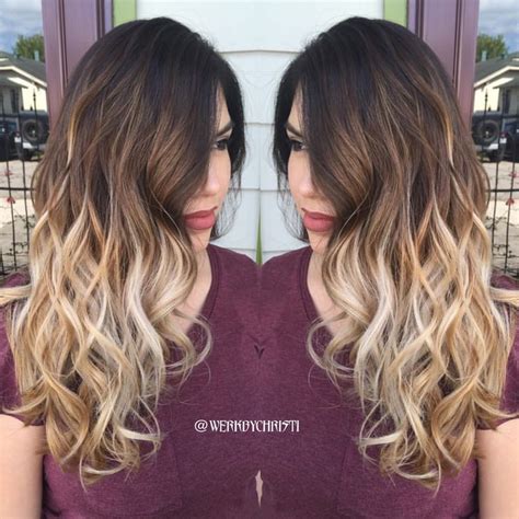 Color Melt Chocolate Brown To Blonde Hair Melt Long To Short Hair Hair Styles