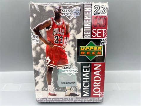 auction  upper deck michael jordan retirement  card sealed set