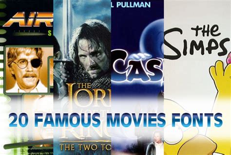 Kreative Creative 20 Famous Movie Fonts