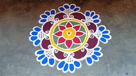 Colourful New Rangoli Designthai Matham Special Friday Muggulusimple