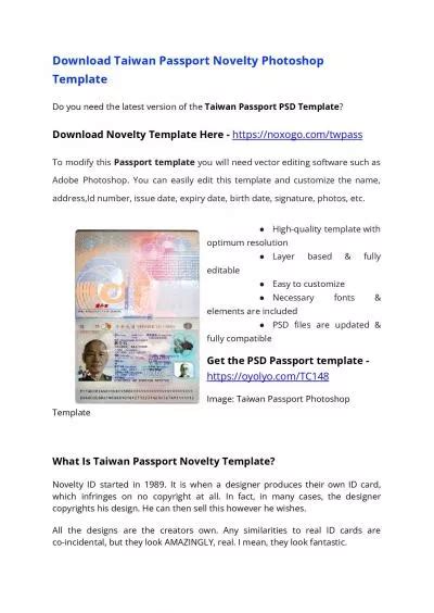 Pdf Taiwan Passport Psd Template Download Photoshop File Pdf Document