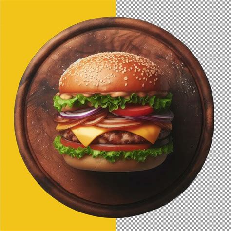 Premium Psd Grilled Portobello Burger Png