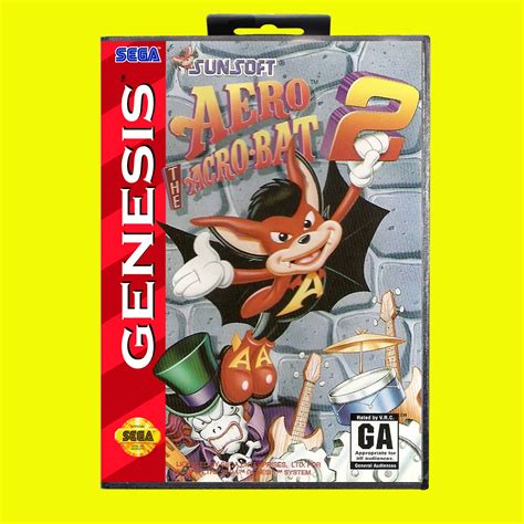 New Arrival 16 Bit Sega MD Game Cartridge With Retail Box Aero The Acro