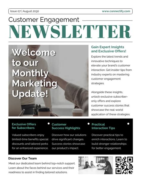 Customer Engagement Newsletter Template Venngage