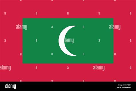 Detailed Illustration National Flag Maldives Stock Vector Image Art