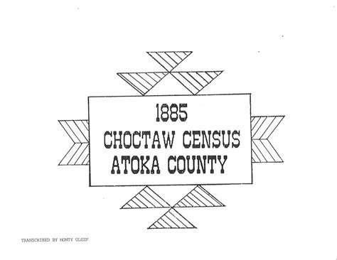 CHOCTAW CENSUS-1885 – Atoka County, Pushmataha District – Bryan County Genealogy Library & Archives