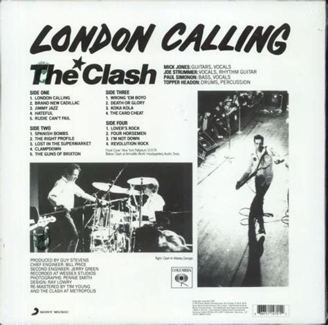 The Clash London Calling Remastered 180 Gram Sealed Uk 2 Lp Vinyl