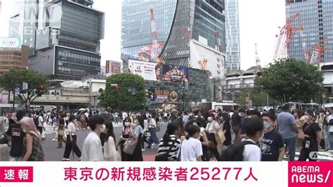 【速報】新型コロナ 東京の新規感染2万5277人 先週の土曜日より1504人増