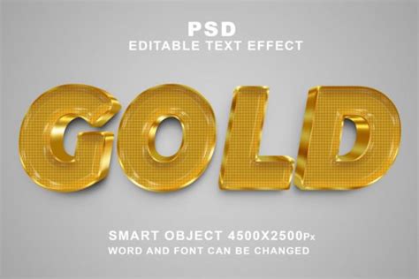 Gold Psd 3d Editable Text Effect Graphic By Truevector · Creative Fabrica