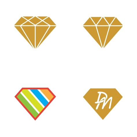 Vorlage Und Symbol Des Diamanten Logo Vektors Premium Vektor