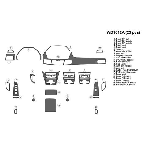 B I Wd A Rba D Raw Brushed Aluminum Medium Dash Kit Pcs