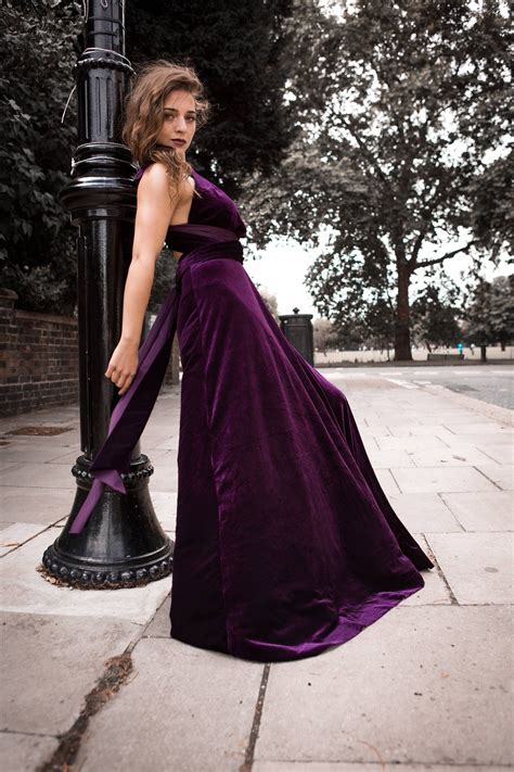 Purple Velvet Dress Infinity Dress Bridesmaid Dress Prom Dress Ball