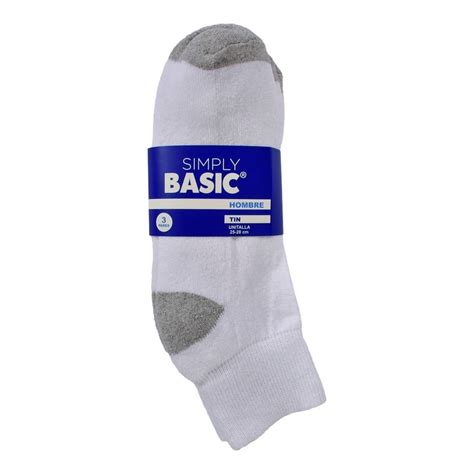 Tines Simply Basic Para Hombre Blanco 3 Pares Unitalla Walmart