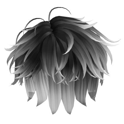 Messy Anime Hair In Black White Roblox