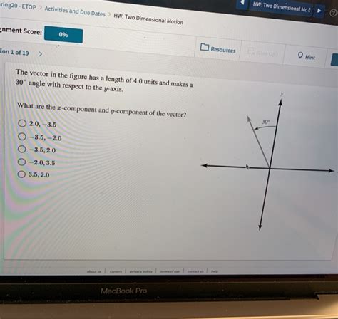 Solved Ring20 ETOP Activities And Due Dates HW Two Chegg