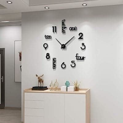 Amazon D Diy Mirror Surface Wall Clocks Modern Design Living Room