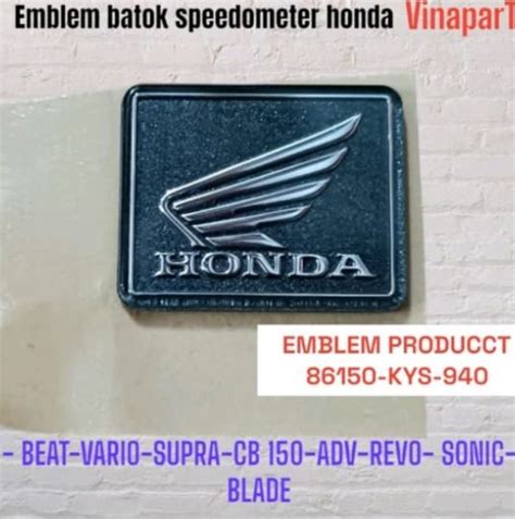 Emblem Logo Batok Belakang Speedometer Honda Beat Vario 110 125 150