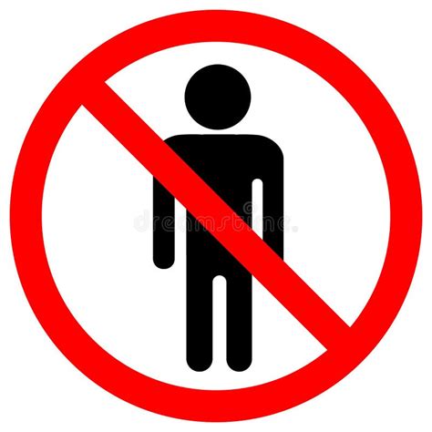 No People Allowed. No Man Sign Stock Vector - Illustration of sign, icon: 79211951