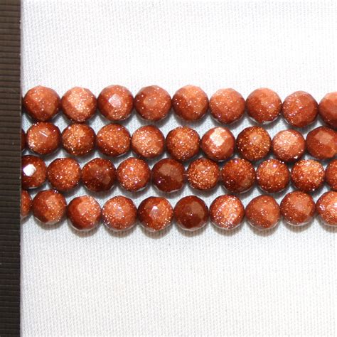 Brown Goldstone Faceted Round Mm Ilona Biggins Beads Pearls