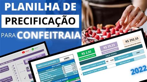 Atualizada Planilha de Gestão e Precificação para Confeitaria Bollos