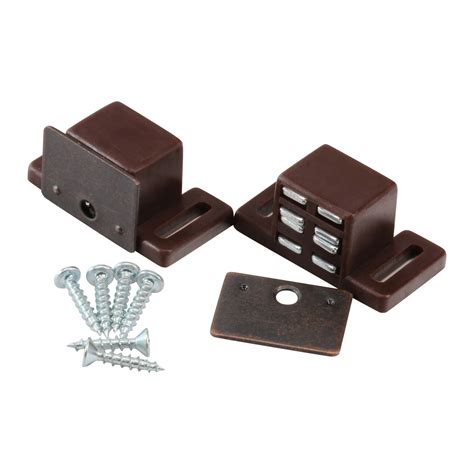 Rok Hardware Heavy Duty High Magnetic Cabinet Door Catch Latch Brown