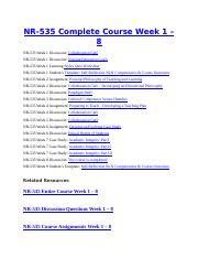 Nr All Coursework Docx Nr Complete Course Week Nr