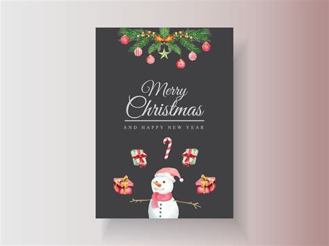 Beautiful card template christmas theme 3791577 Vector Art at Vecteezy